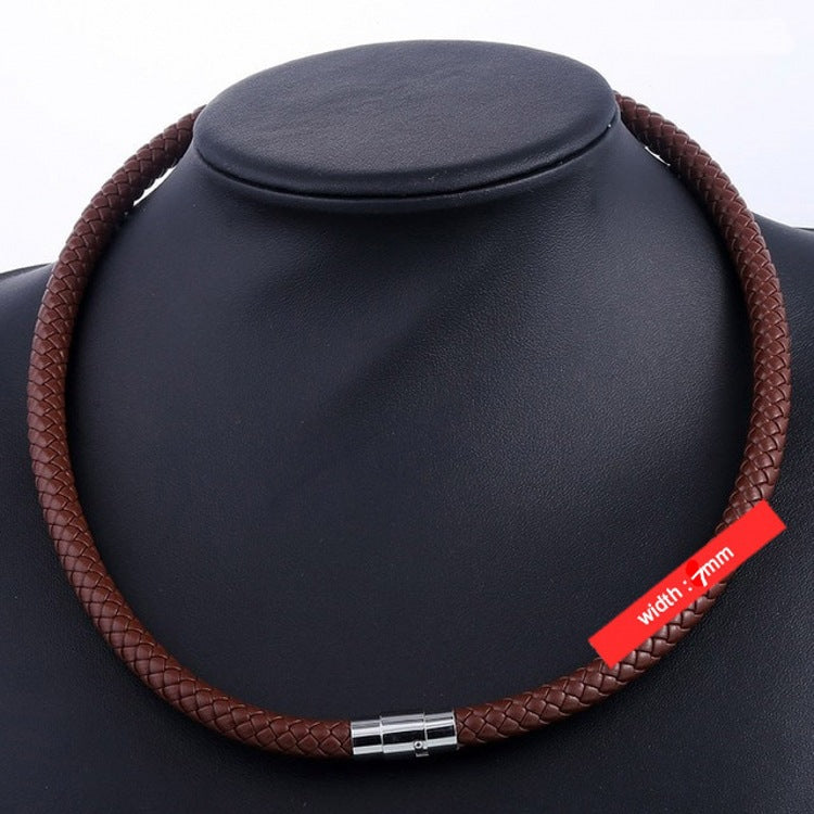 European And American Stylish Pendant Lanyard Woven Leather String